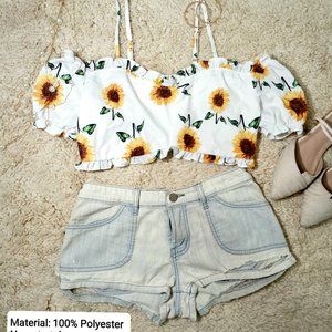 Sun flower bardot top